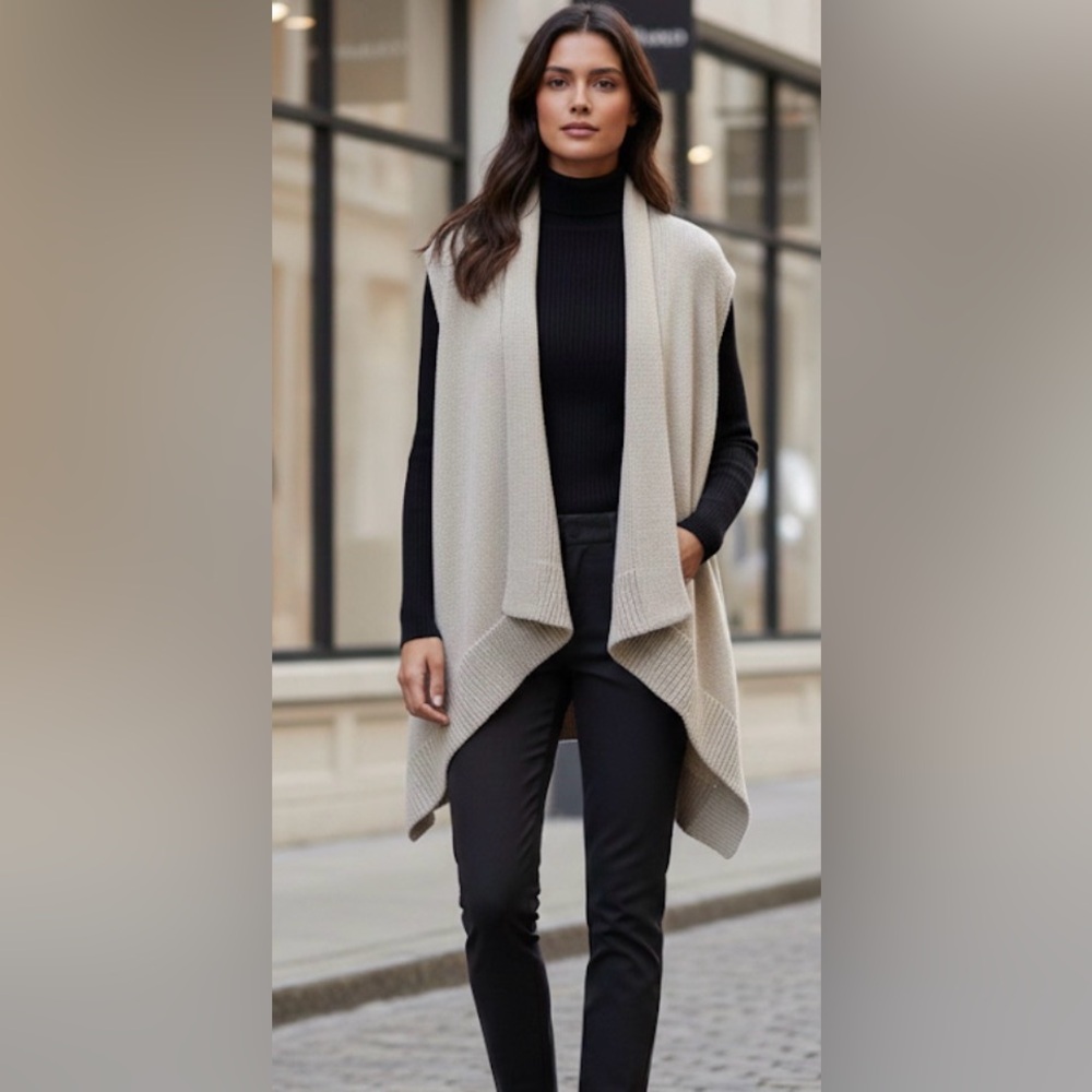 Club Monaco Beige Cardigan Vest